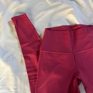 Last call! Lululemon size 8 high rise align pink leggings